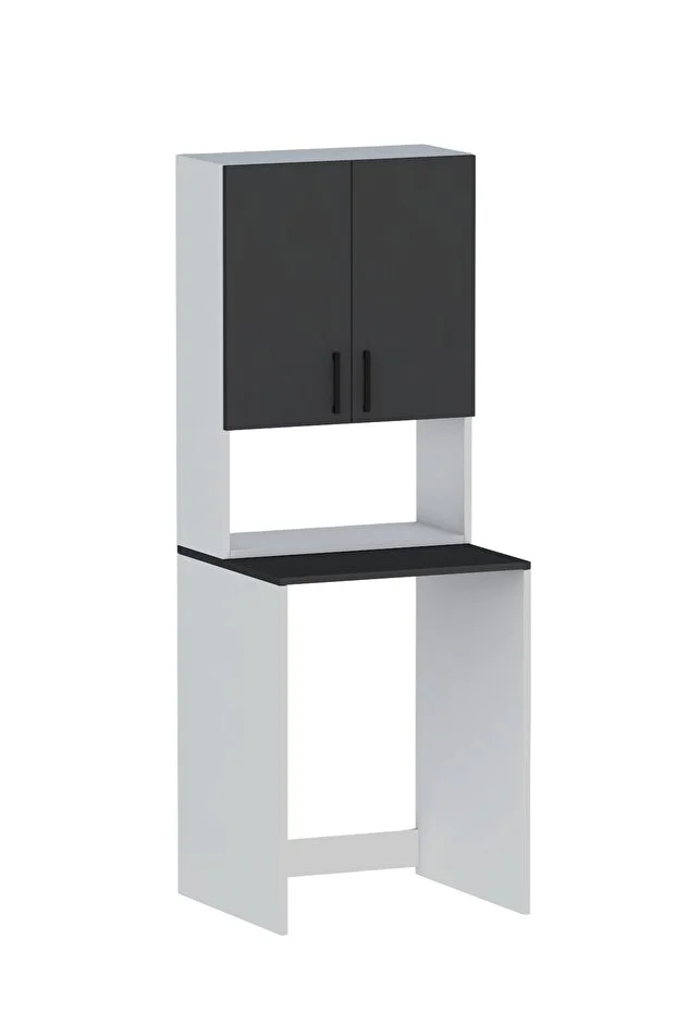 Üst Dolaplı Çok Amaçlı Çamaşır Makinesi Banyo Dolabı Beyaz